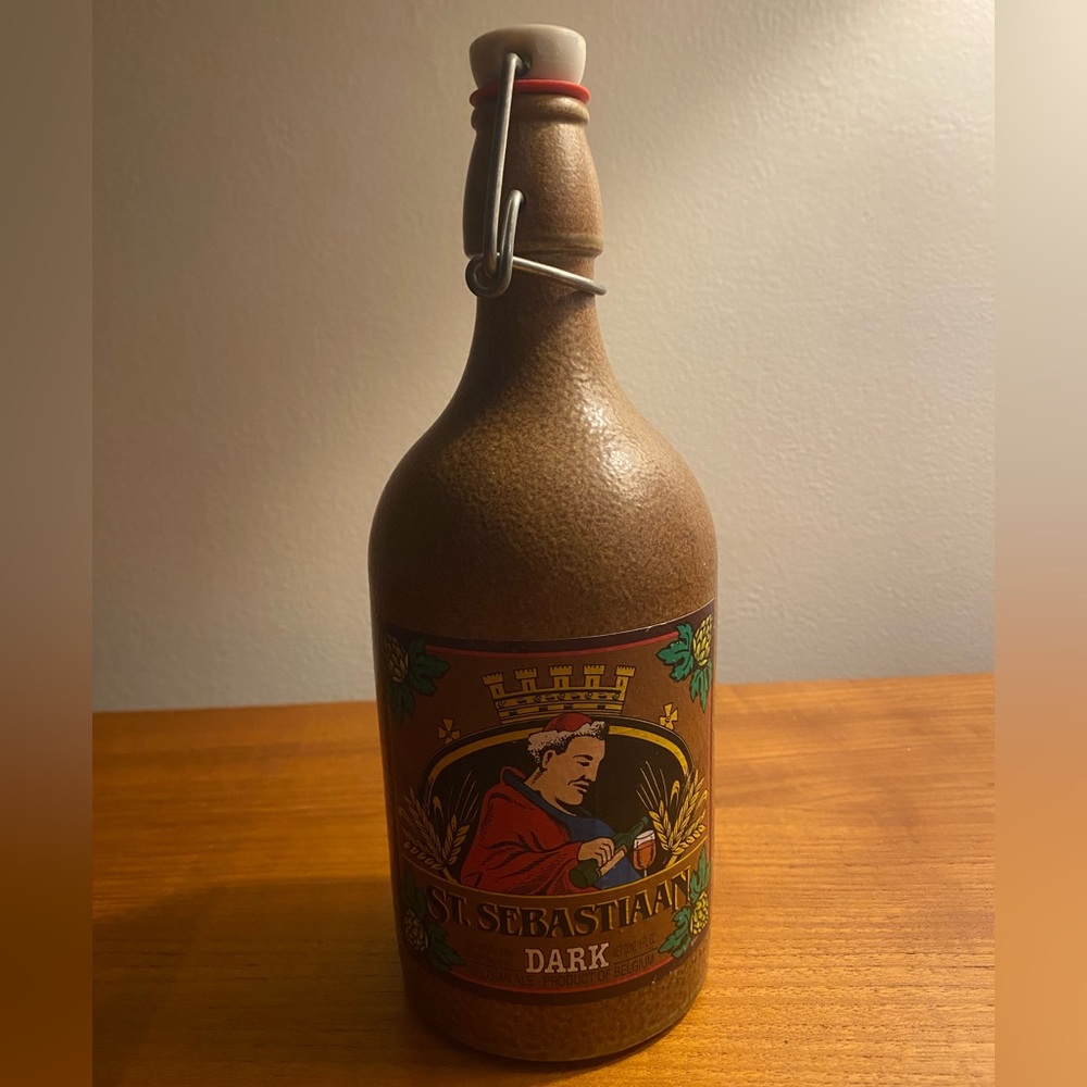 St. Sebastian Dark Belgian Ale - Stoneware Flip Top Empty Bottle